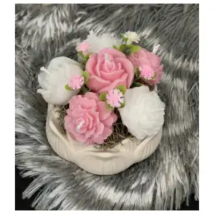 Flor de loto con velas miniatura 2