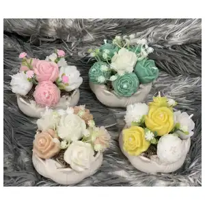 Flor de loto con velas miniatura 4